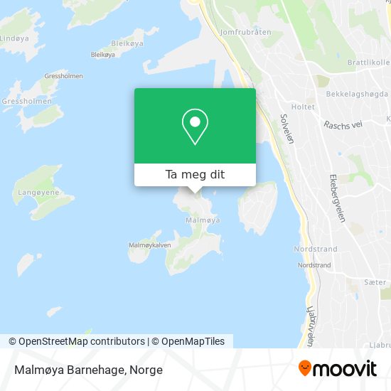 Malmøya Barnehage kart