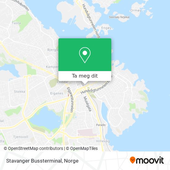 Stavanger Bussterminal kart