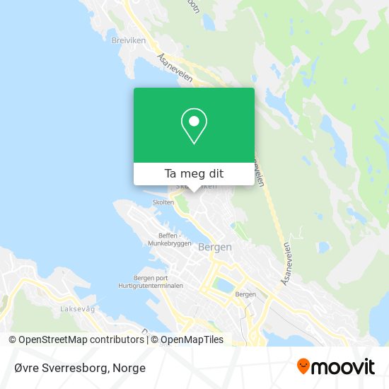 Øvre Sverresborg kart