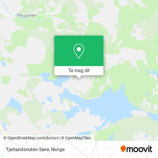 Tjetlandsnuten Søre kart