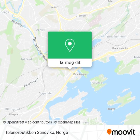 Telenorbutikken Sandvika kart