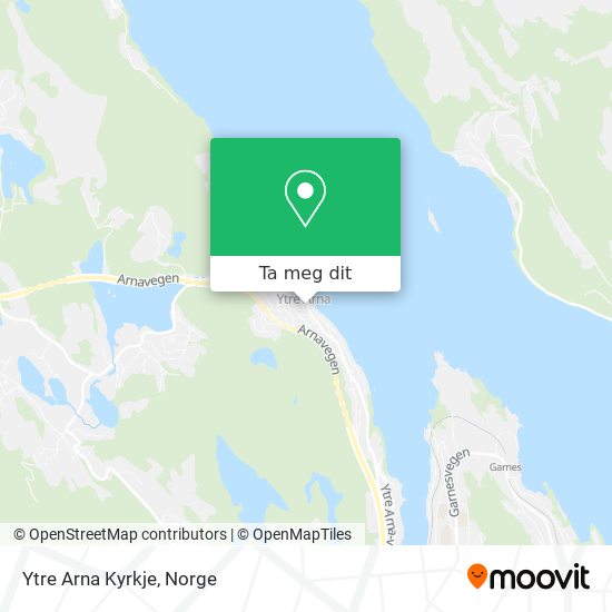 Ytre Arna Kyrkje kart