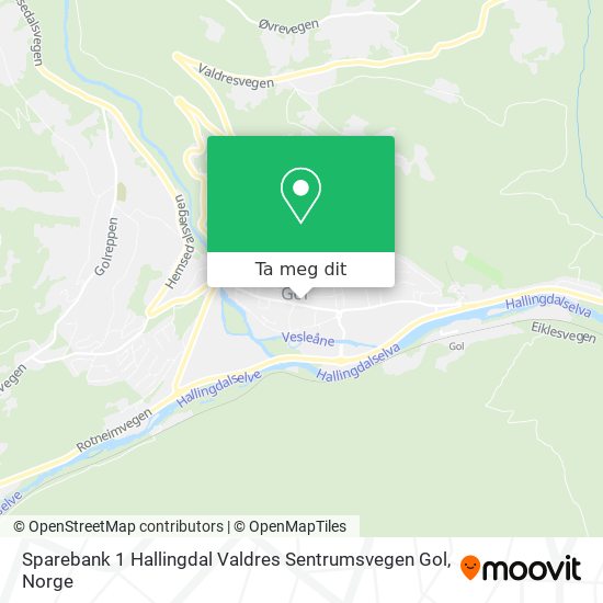 Sparebank 1 Hallingdal Valdres Sentrumsvegen Gol kart