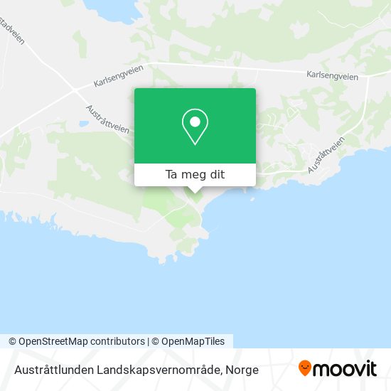 Austråttlunden Landskapsvernområde kart