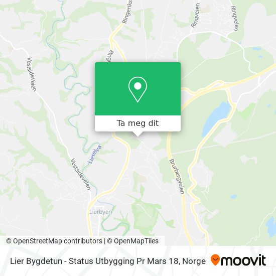 Lier Bygdetun - Status Utbygging Pr Mars 18 kart