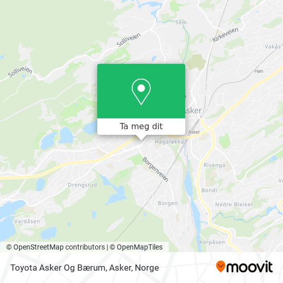 Toyota Asker Og Bærum, Asker kart