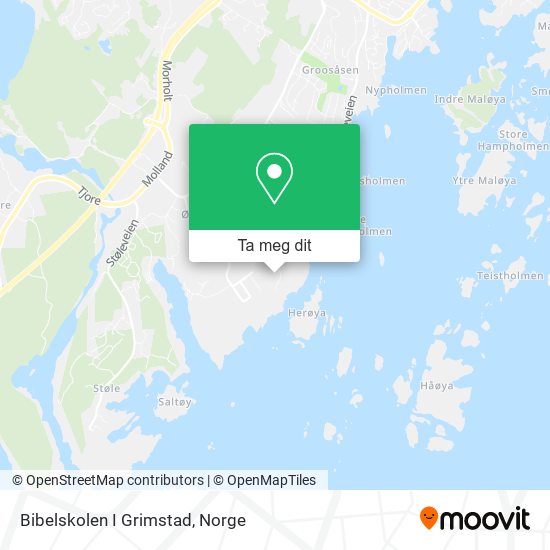 Bibelskolen I Grimstad kart