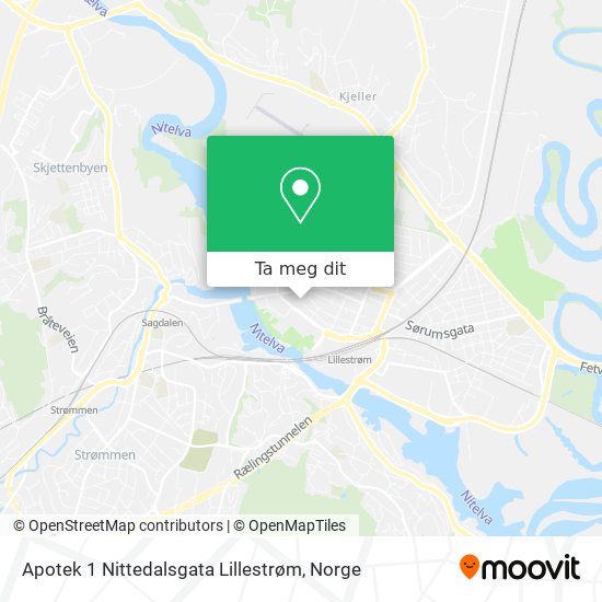 Apotek 1 Nittedalsgata Lillestrøm kart