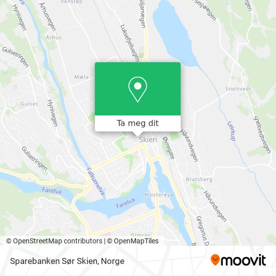 Sparebanken Sør Skien kart
