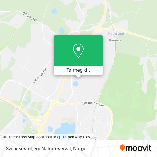 Svenskestutjern Naturreservat kart
