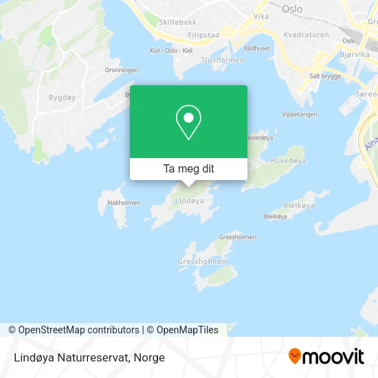 Lindøya Naturreservat kart