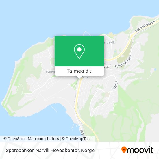 Sparebanken Narvik Hovedkontor kart