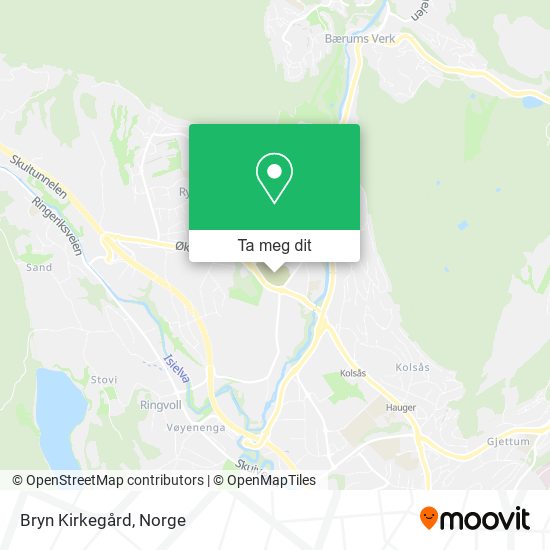 Bryn Kirkegård kart