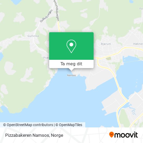 Pizzabakeren Namsos kart
