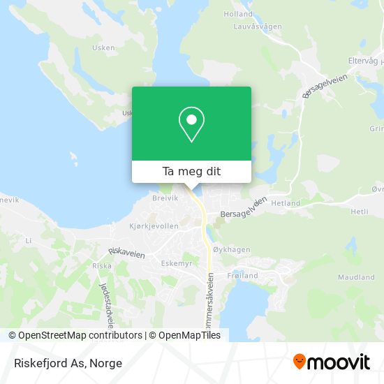 Riskefjord As kart