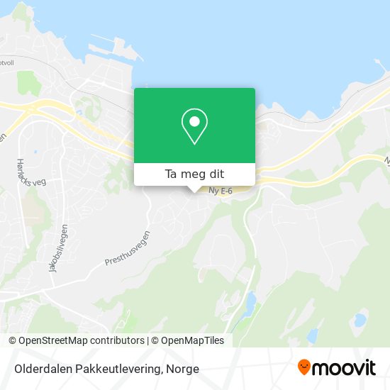 Olderdalen Pakkeutlevering kart