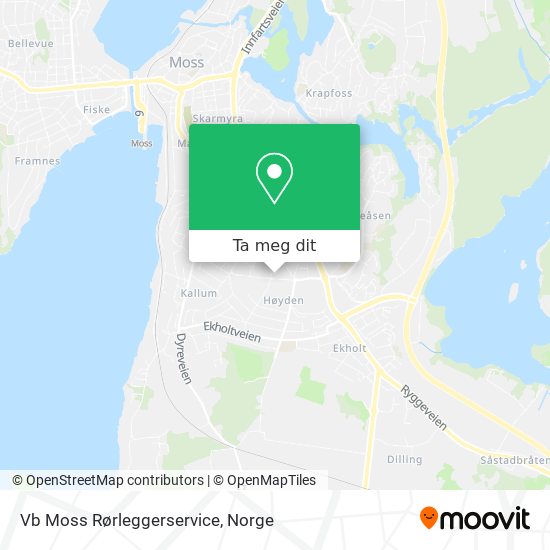 Vb Moss Rørleggerservice kart