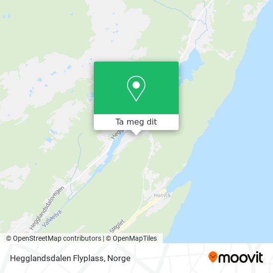 Hegglandsdalen Flyplass kart