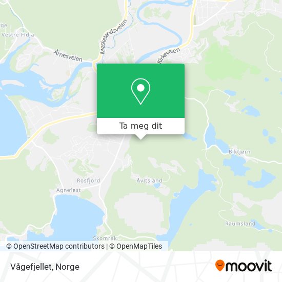 Vågefjellet kart