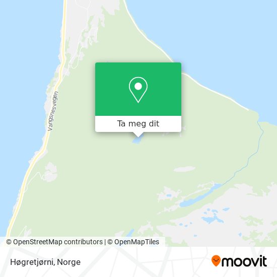 Høgretjørni kart