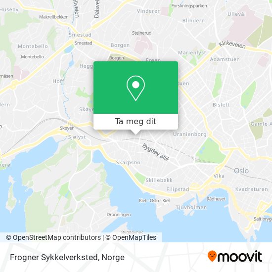 Frogner Sykkelverksted kart