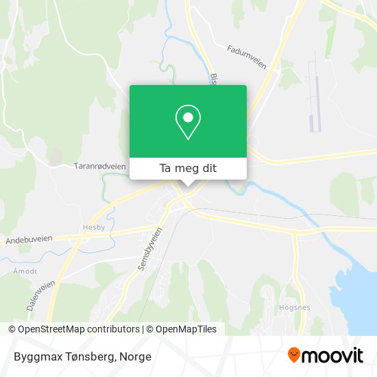 Byggmax Tønsberg kart