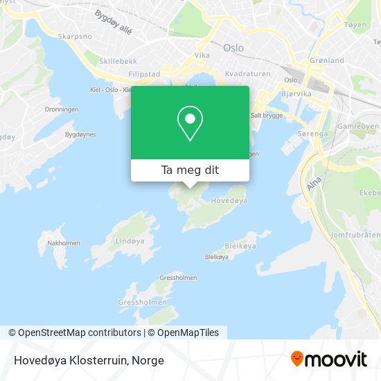 Hovedøya Klosterruin kart