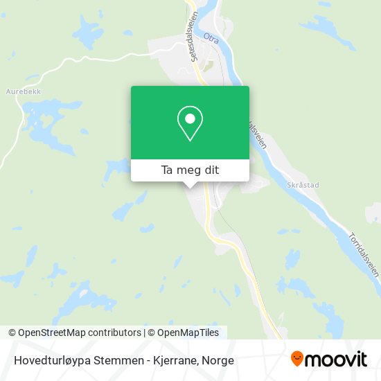 Hovedturløypa Stemmen - Kjerrane kart