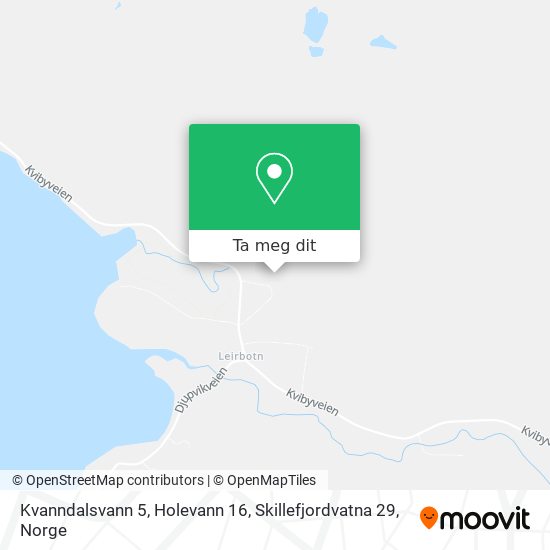 Kvanndalsvann 5, Holevann 16, Skillefjordvatna 29 kart