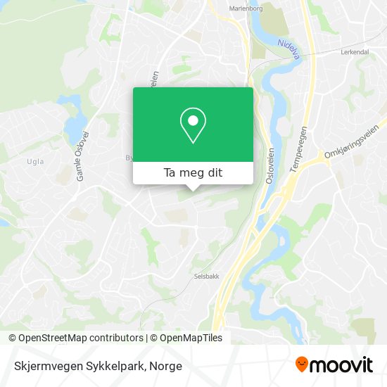 Skjermvegen Sykkelpark kart