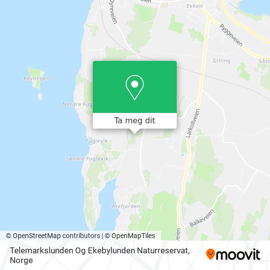 Telemarkslunden Og Ekebylunden Naturreservat kart