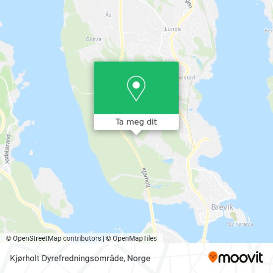 Kjørholt Dyrefredningsområde kart