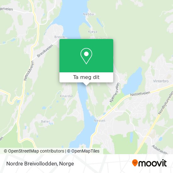 Nordre Breivollodden kart
