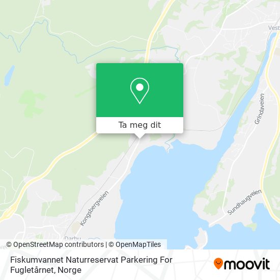 Fiskumvannet Naturreservat Parkering For Fugletårnet kart