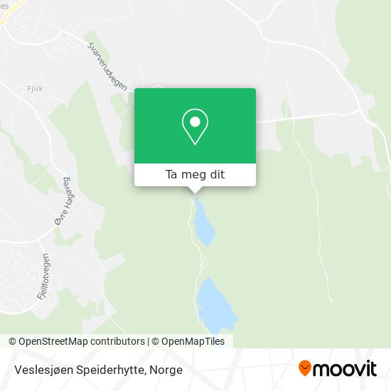 Veslesjøen Speiderhytte kart