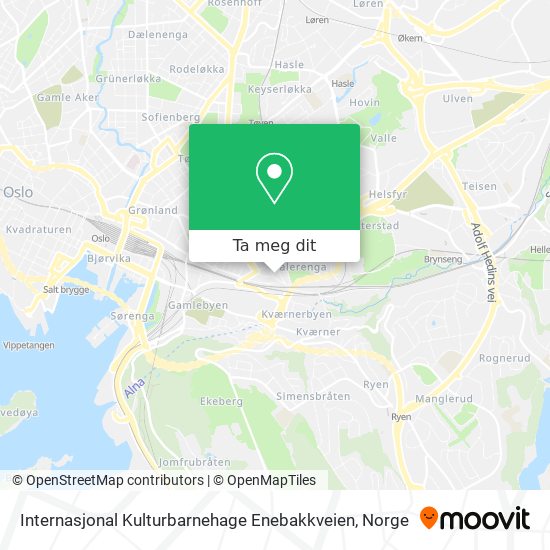 Internasjonal Kulturbarnehage Enebakkveien kart