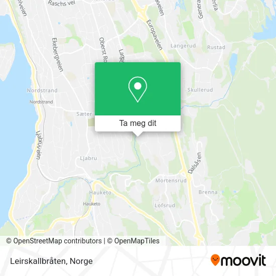 Leirskallbråten kart