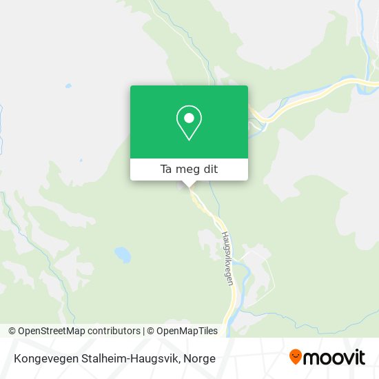 Kongevegen Stalheim-Haugsvik kart