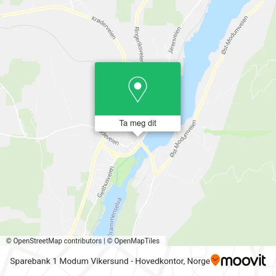 Sparebank 1 Modum Vikersund - Hovedkontor kart