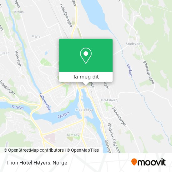 Thon Hotel Høyers kart
