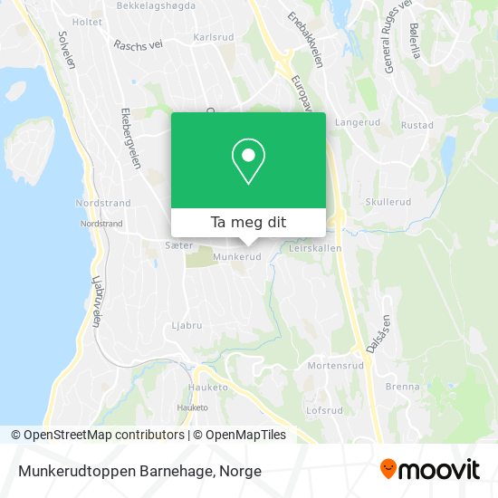 Munkerudtoppen Barnehage kart