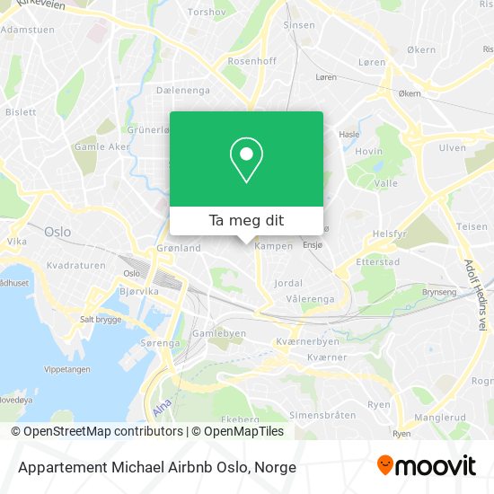 Appartement Michael Airbnb Oslo kart