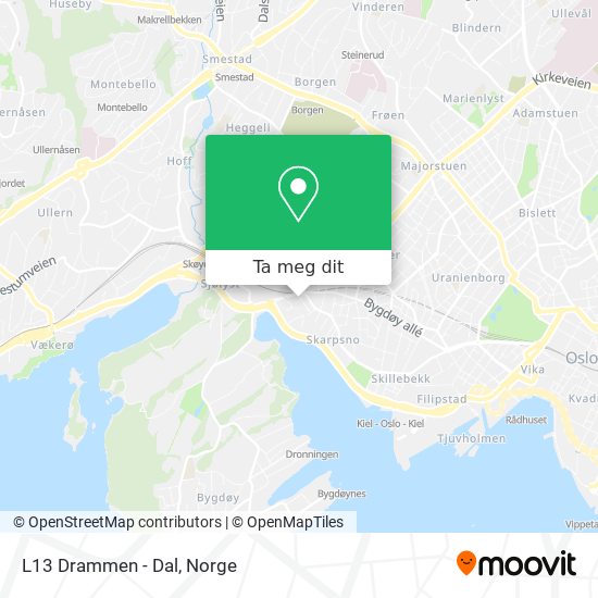 L13 Drammen - Dal kart