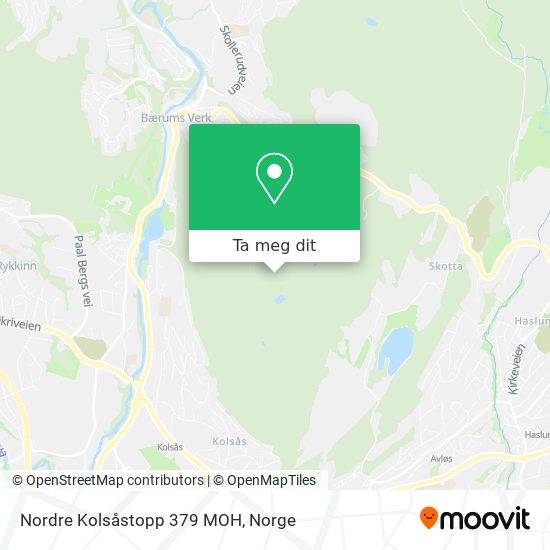 Nordre Kolsåstopp 379 MOH kart