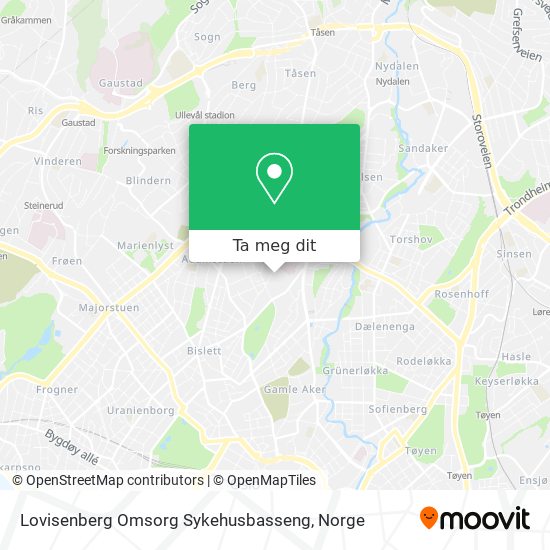 Lovisenberg Omsorg Sykehusbasseng kart