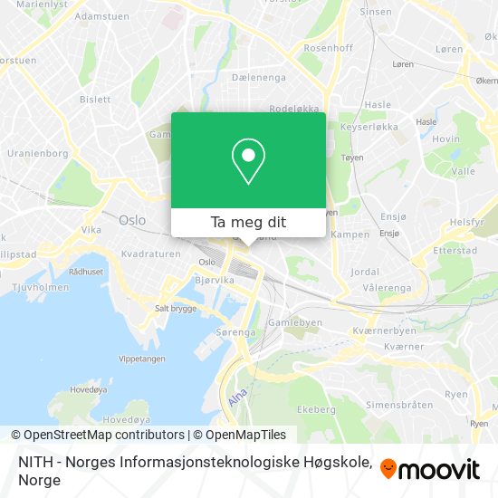 NITH - Norges Informasjonsteknologiske Høgskole kart
