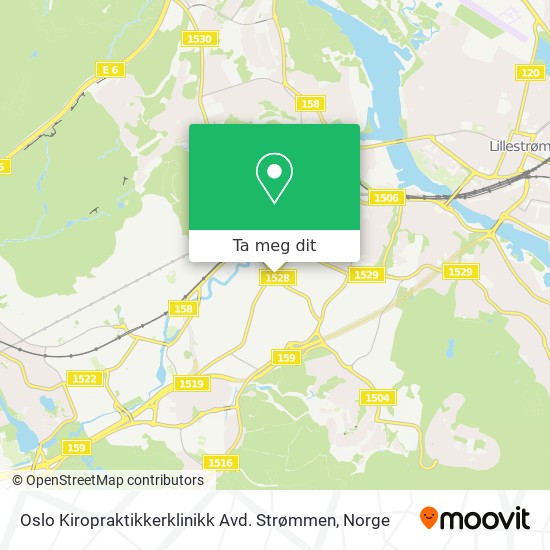 Oslo Kiropraktikkerklinikk Avd. Strømmen kart
