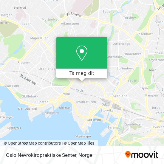 Oslo Nevrokiropraktiske Senter kart