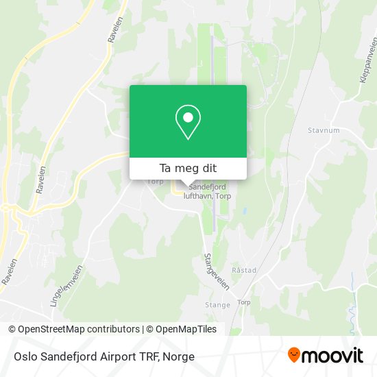 Oslo Sandefjord Airport TRF kart