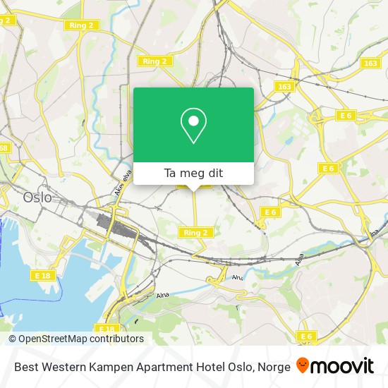 Best Western Kampen Apartment Hotel Oslo kart